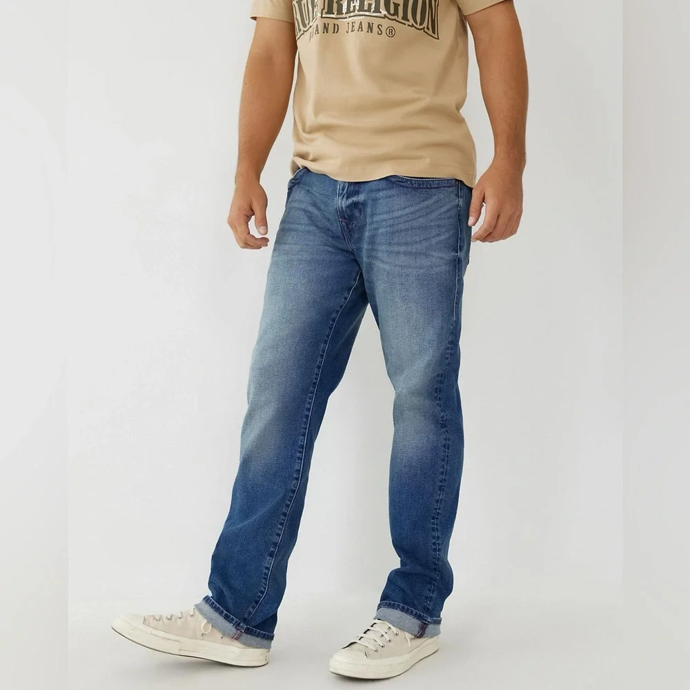 True Religion Ricky Straight Fit Rainbow Jeans, size 31